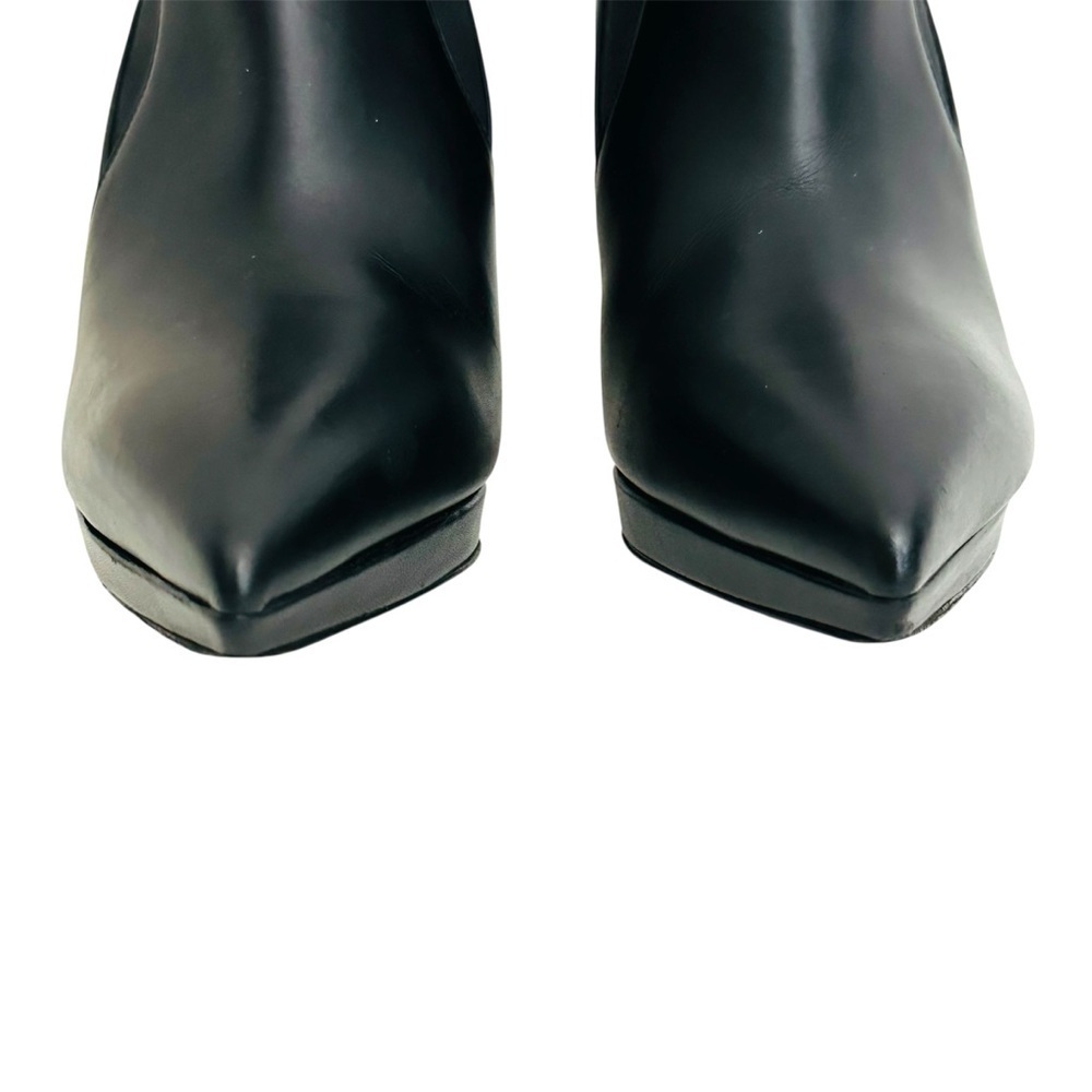 Christian Louboutin Crochinetta 100 Black Leather Ankle Boots Size 36.5 - Picture 4 of 15
